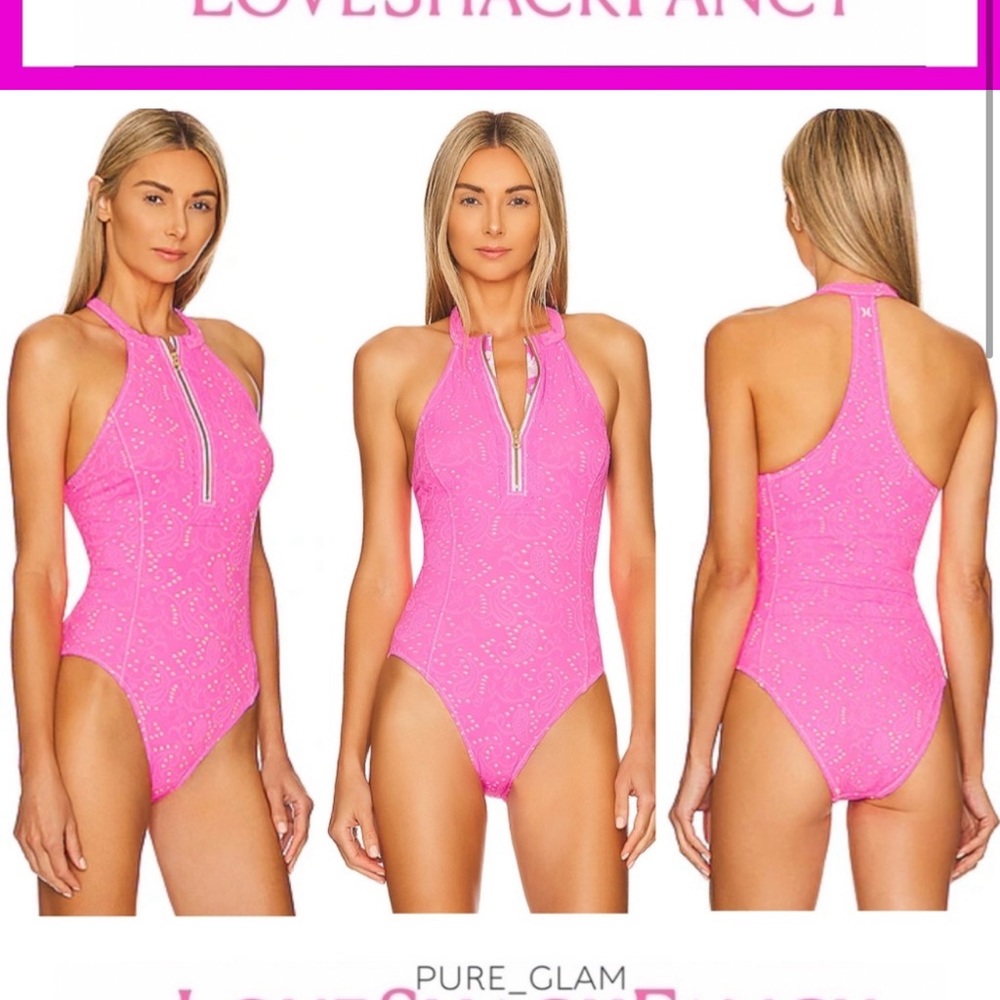 LOVESHACKFANCY one piece Medium swimsuit swimwear bikini bodysuit zip